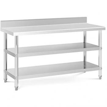 Mesa de acero inoxidable ECO 150 x 60 cm 226 kg estante intermedio Royal Catering