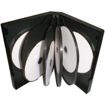 Four Square Media 10 x CD DVD/BLU RAY 33 mm de color negro DVD 10 way funda para 10 Disc - 10 unidades