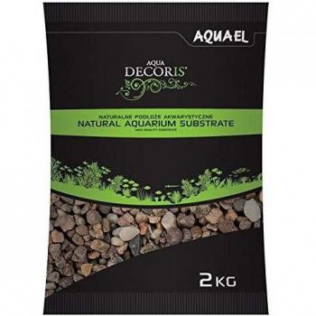 Aquael Grava Natural de Tamaño Grueso 5-10mm para Acuarios, Peso 2Kg