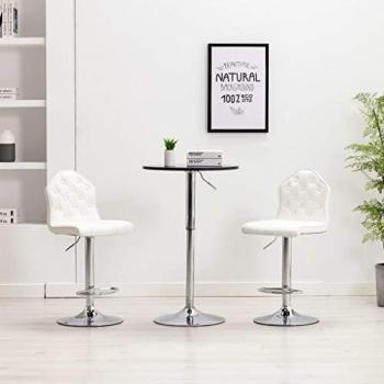 vidaXL Barkruk kunstleer wit