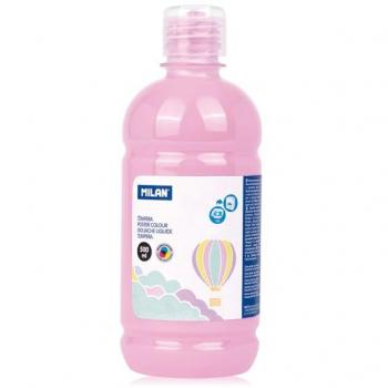 Tempera 500ml rosa pastel con tapón dosificador y secado rápido
