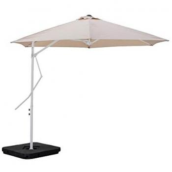 Sombrilla ELIOS PARASOLS 3x3 m con poste lateral descentrado blanca Napili