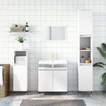 Mueble de baño blanco 58x33x60 cm madera multicapa Vidaxl