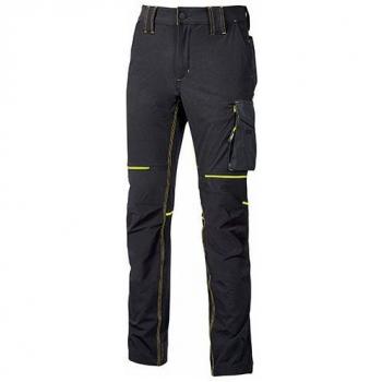 Pantalón de Trabajo U-Power Atom BC Negro-Amarillo T-M