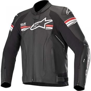 Alpinestars Chaqueta moto Gp R V2 Leather Jacket Tech-air Compatible Black Bright Red, Negro/Blanco/Rojo, 50