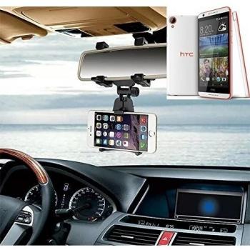 Sostenedor del montaje espejo retrovisor para HTC Desire 820, negro | Escuadra de coches - K-S-Trade
