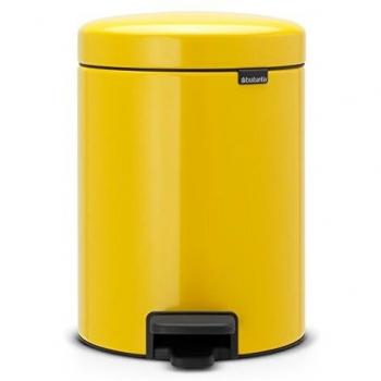 Brabantia NewIcon - Cubo de basura de pedal de 5 litros, color amarillo