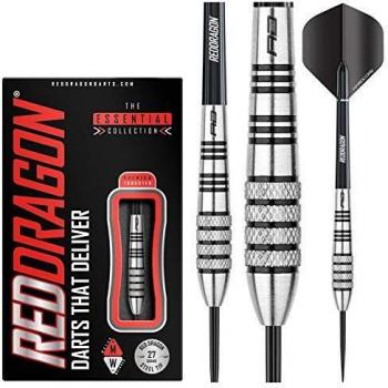 RED DRAGON Sidewinde: 27g - 80% Dardos de Acero con Plumas, Eje de Dardos, Billetera & Red Dragon Gratis naipe