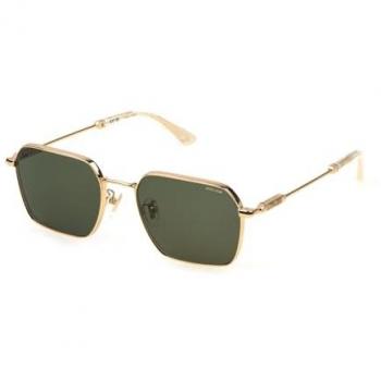 Police Rose Gold Green Sunglasses - Unisex, 55mm Size