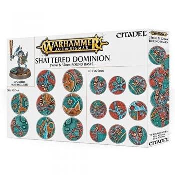Games Workshop Peanas Redondas Shattered Dominion 25 y 32 mm - Accesorios para Juegos de Mesa