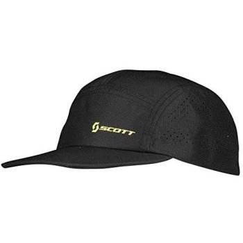 Gorra deportiva transpirable 5-Panels Tech RC Run Scott, color negro/amarillo, talla única unisex adulto