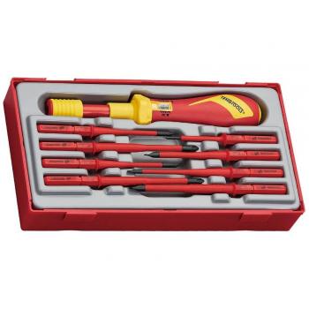 Juego de destornillador dinamométrico aislado Tengtools TTVSD09 - 9 piezas, tipo de punta Ranurado
