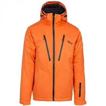 DLX Chaqueta de esquí para hombre, cálida, impermeable y resistente al viento, Hombre, Chaqueta de esquí, MAJKSKTR0001_ORAS, naranja, S