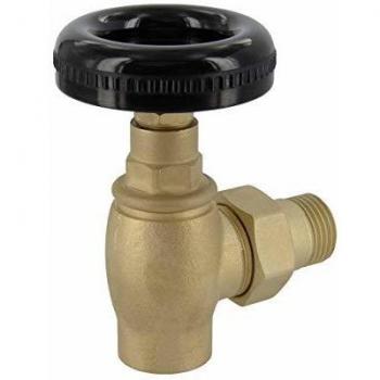 Llave manual negra para radiador de hierro fundido con manopla