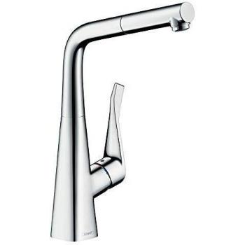 Hansgrohe 14821000 Metris grifo de cocina con caño extraíble, cromo