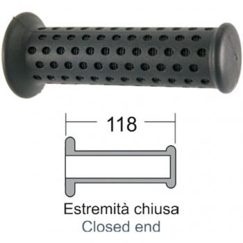 Puños de moto RMS 18 416 0080, color negro, fabricados en goma con diseño antideslizante, compatibles con diversas marcas y modelos de motocicletas