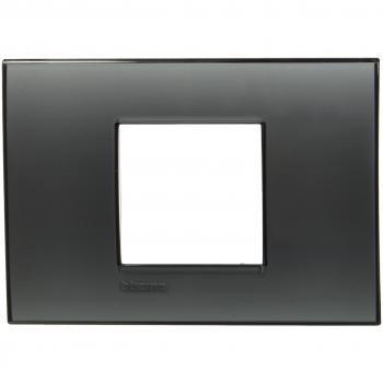 Placa embellecedora Livinglight BTICINO LNA4819KF Fumé 2 módulos centrados