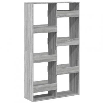 Estantería de madera de ingeniería gris Sonoma 100x33x175 cm, librería, armario de almacenamiento, estantería para libros