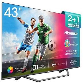 Hisense 43AE7400F UHD TV 2020 - Smart TV, Resolución 4K, Dolby Vision, Wide Color Gamut, audio DTS Virtual-X, Ultra Dimming, Vidaa U 4.0, 43, con Alexa integrada