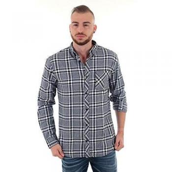 Camisa Jack&Jones Hombre M Gris 12157780 JCOCLAYTON Shirt LS Worker Light Grey Mela Slim