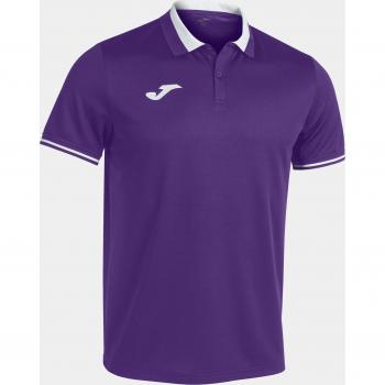 Joma Championship VI Short Sleeve Polo Shirt for Men in Purple and White