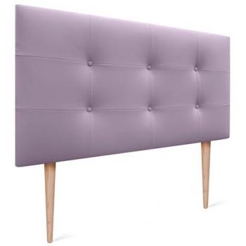 Cabecero Acolchado Capitón de Polipiel Lila 105x115cm con Grosor de 8cm para Camas Individuales y Matrimonio