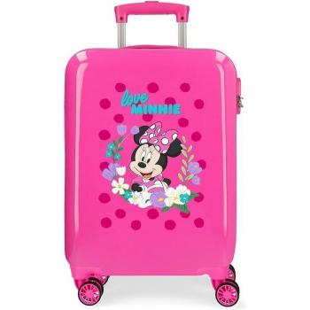 Disney Minnie Golden Days Maleta de Cabina Rígida Fucsia 38x55cm con Capacidad de 34L
