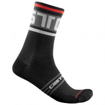 Calcetines Castelli Prologo 15 Negro Blanco Rojo - S-M