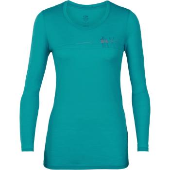 Icebreaker Tech Lite Skis in Snow - Camiseta de Manga Larga Mujer - Turquesa Talla S 2018