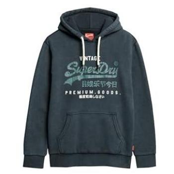 Superdry Duo Vintage Logo Hoodie - Jet Black - Men's XL