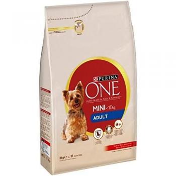 Purina One - My Dog Is Perro Mini Adult Buey y Arroz, 3 Kg