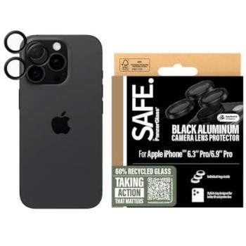 Protector de Lente de Cámara SAFE PanzerGlass para iPhone 16 Pro/16 Pro Max - Negro