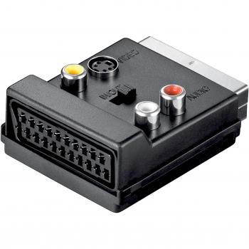 Goobay AVK 198 SCART 3X RCA / 4-Pin Mini DIN Negro - Adaptador para Cable
