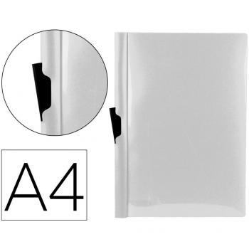 Carpeta Liderpapel Dossier con Pinza Lateral Polipropileno 30 Hojas DIN A4 Transparente Pinza Deslizante