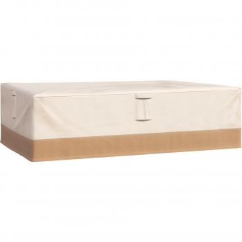 Outsunny Funda Protectora para Muebles de Jardín 275x208x78 cm Tela Oxford 600D Impermeable con Ventilaciones Asas y Cordón de Tracción Beige