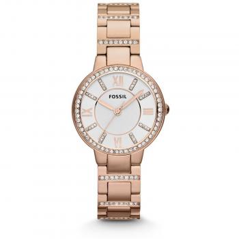 FOSSIL Womens Watch Virginia, 30mm case size, Quartz movement, Stainless Steel strap