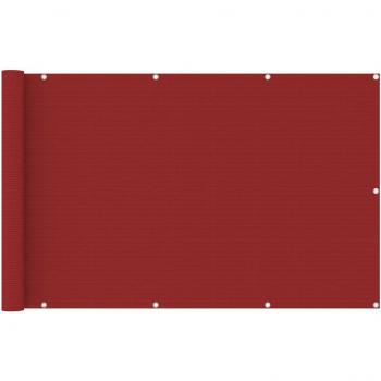Toldo para balcón HDPE rojo 120x600 cm
