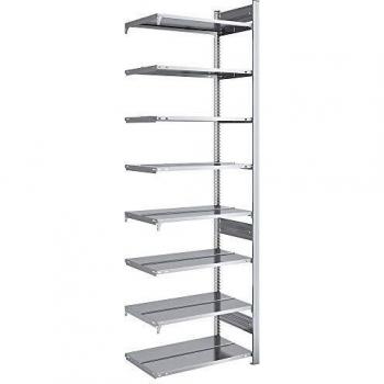Estantería de Documentos Modular Zincada, Altura 2700 mm, Doble Lado, Anexo, Dimensiones 750 x 600 mm