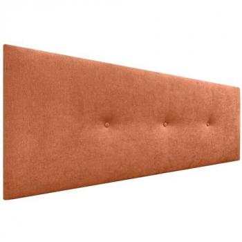 Cabecero de Tela Aqualine Liso con Botones Tapizado 150x50cm - Naranja, Moderno y Acolchado para Cama de Lujo