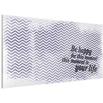 Pizarra magnética - No. ek20 be happy - Memo Board Horizontal 37 cm x 78 cm, acero, 37x78