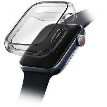 Funda Protectora Híbrida con Pantalla para Apple Watch Series 7/8/9 - 45 mm - Gris Ahumado