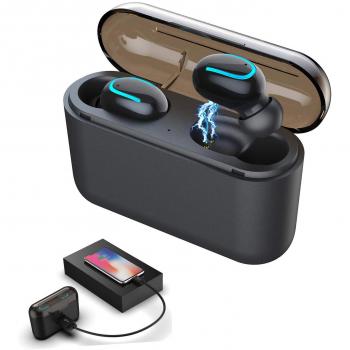 Auriculares Bluetooth V5.0 Auriculares Inalámbricos Bluetooth Mini Twins Estéreo In-Ear con Caja de Carga Portátil Y Micrófono Integrado para iPhone y Android