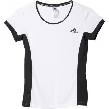 adidas Court Tee - Camiseta para mujer, color blanco / negro, talla M