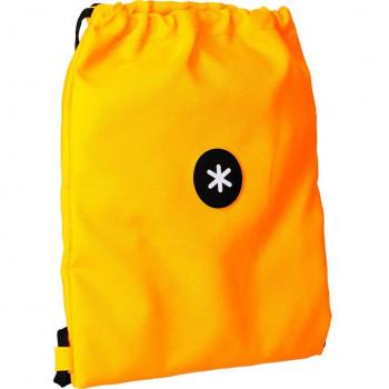 Saco plano Antartik con bolsillo interior y cremallera, color mostaza, dimensiones 350x400 mm