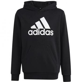adidas Big Logo Cotton Hoodie for Boys, Black, Size 128