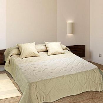 Burrito Blanco - Colcha-boutí con cuadrantes 403 para Cama 135x190/200 cm, Color Beige
