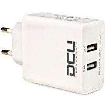 DCU Alimentador Inteligente con 2 Puertos USB, 5V 4.8A, Modelo 37300600, Color Blanco
