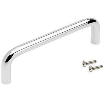 Emuca 9157251 Tirador para mueble diámetro Ø8mm, CC 96mm, Acero, Cromado