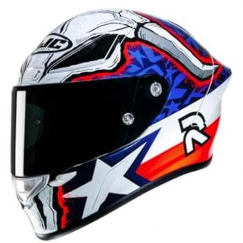 Casco Integral HJC RPHA 1 Garrett Gerloff Replica Blanco Rojo Azul XS (54-55)