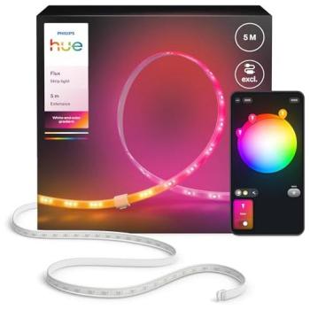 Extensión Tira LED Philips Hue Flux 5 Metros, Colores y Blancos Regulables, Iluminación Interior Flexible, Tecnología Chromasync™